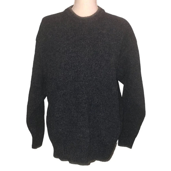 VINTAGE WOOLRICH Sz XL Womens Blue Gray Wool Blend Crew Neck Long Sleeve Sweater - Picture 1 of 6